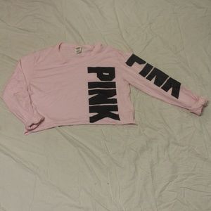 Cropped Victoria's Secret PINK Crewneck Sweatshirt